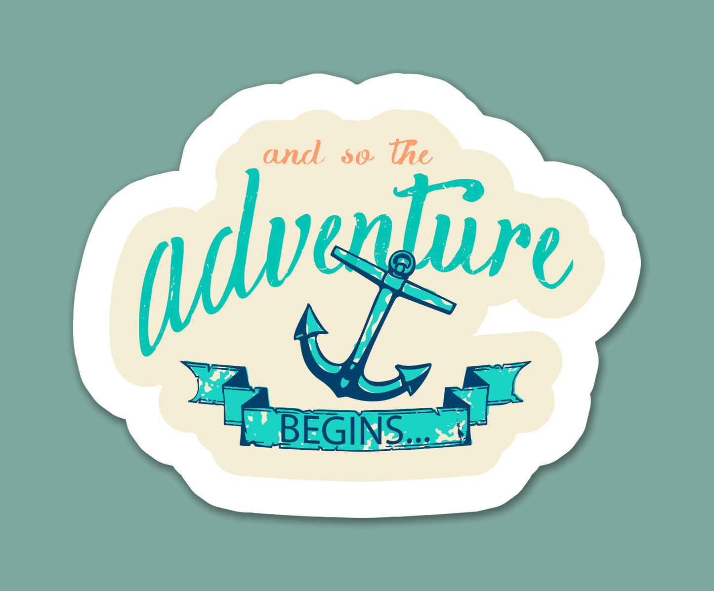 And So The Adventure Begins Sticker