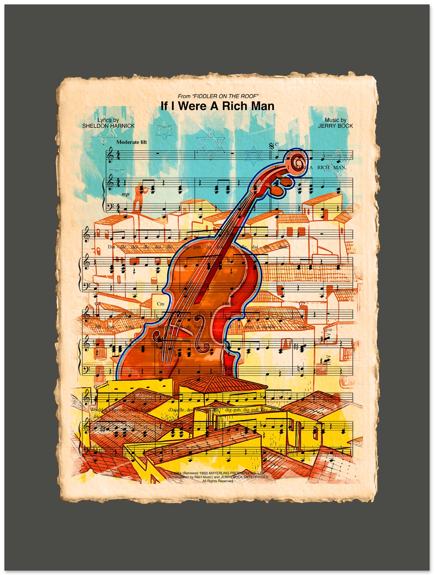 A Fiddler on the Roof inspired design.