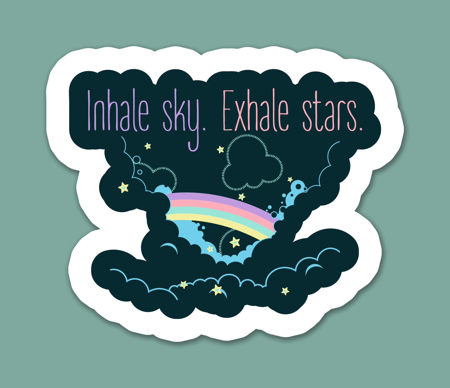 Inhale Sky Exhale Stars Sticker