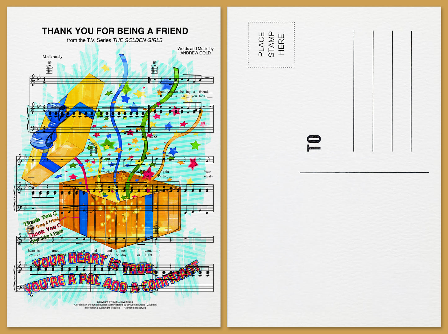 Thank You For Being A Friend Postcard