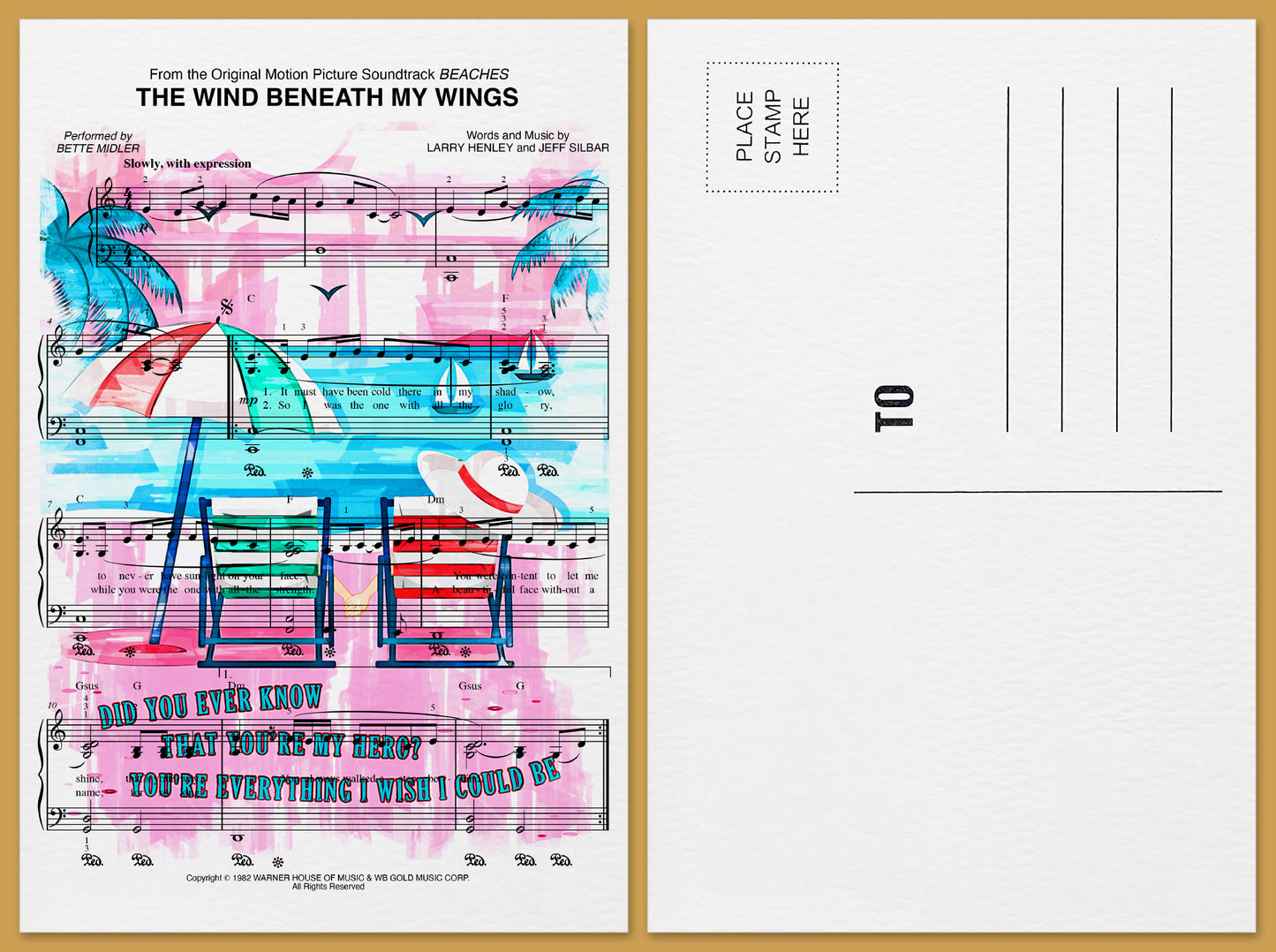 The Wind Beneath My Wings Postcard