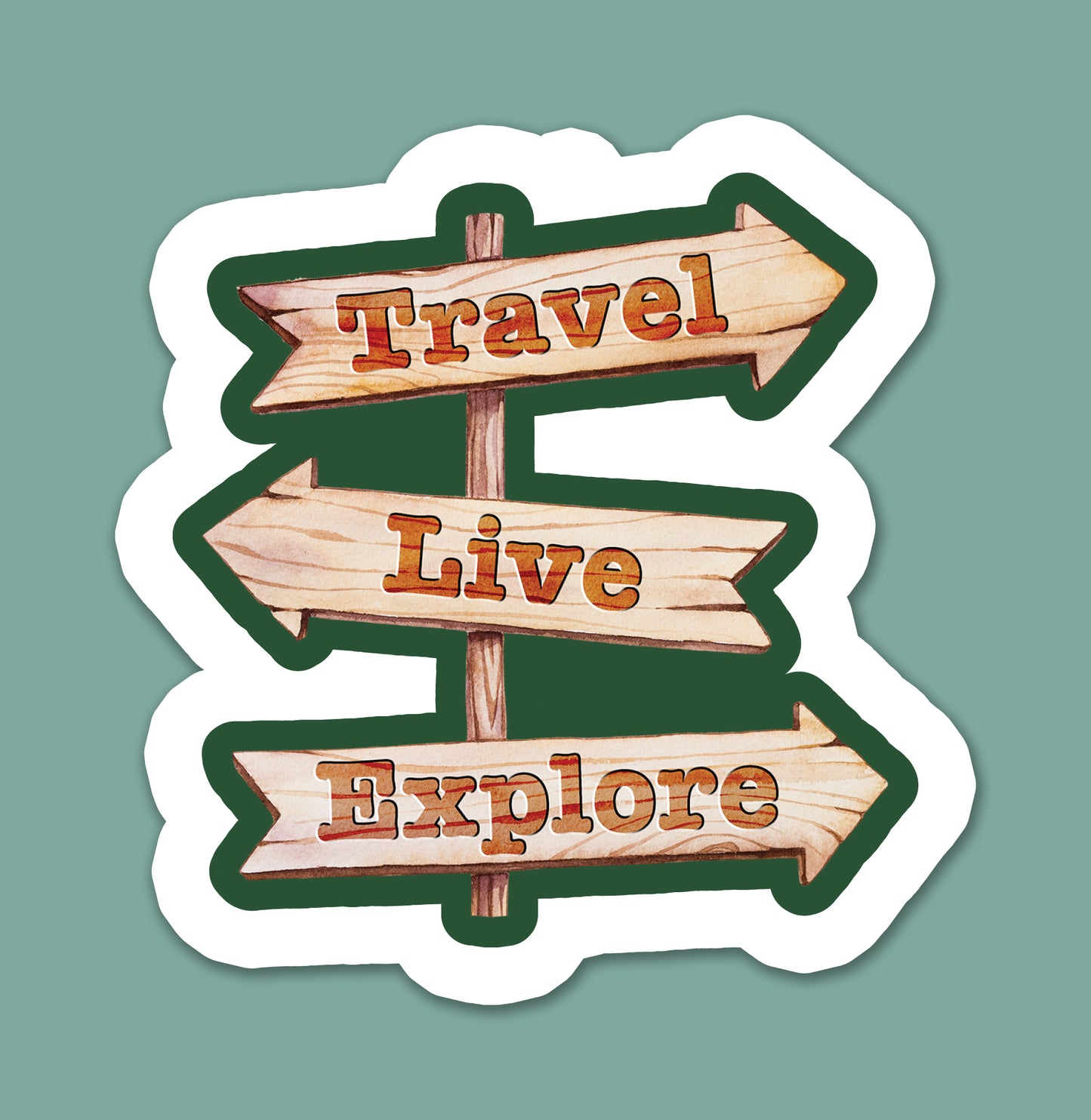 Travel Live Explore Sticker