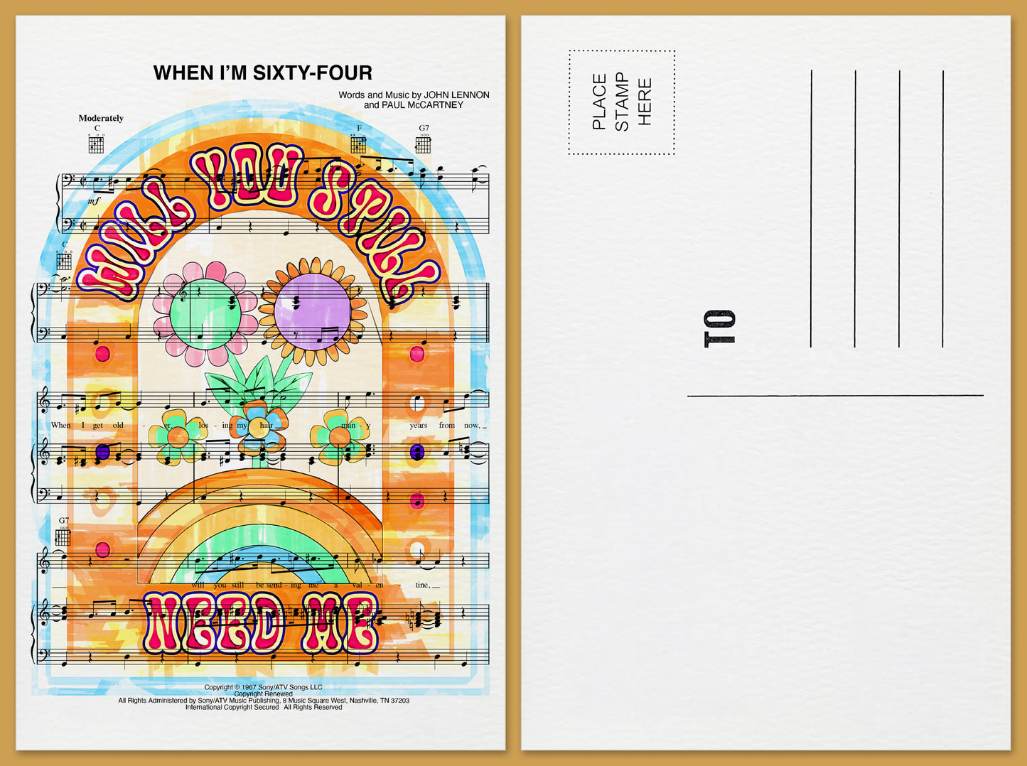 When I'm Sixty-Four Postcard