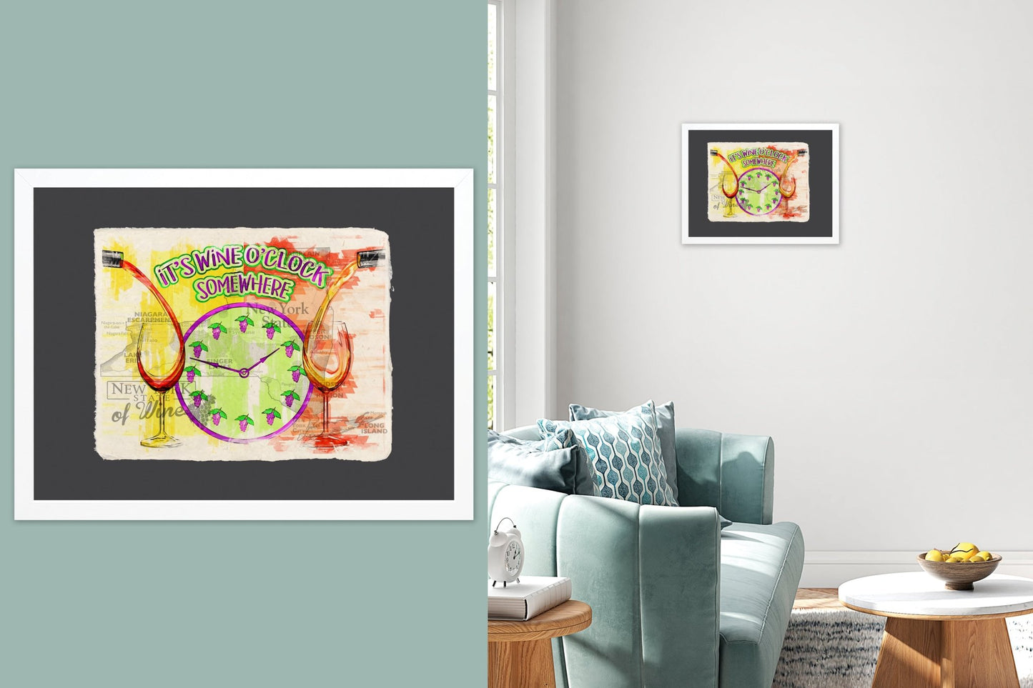 It's wine o'clock somewhere - Cup of Tea Creative
