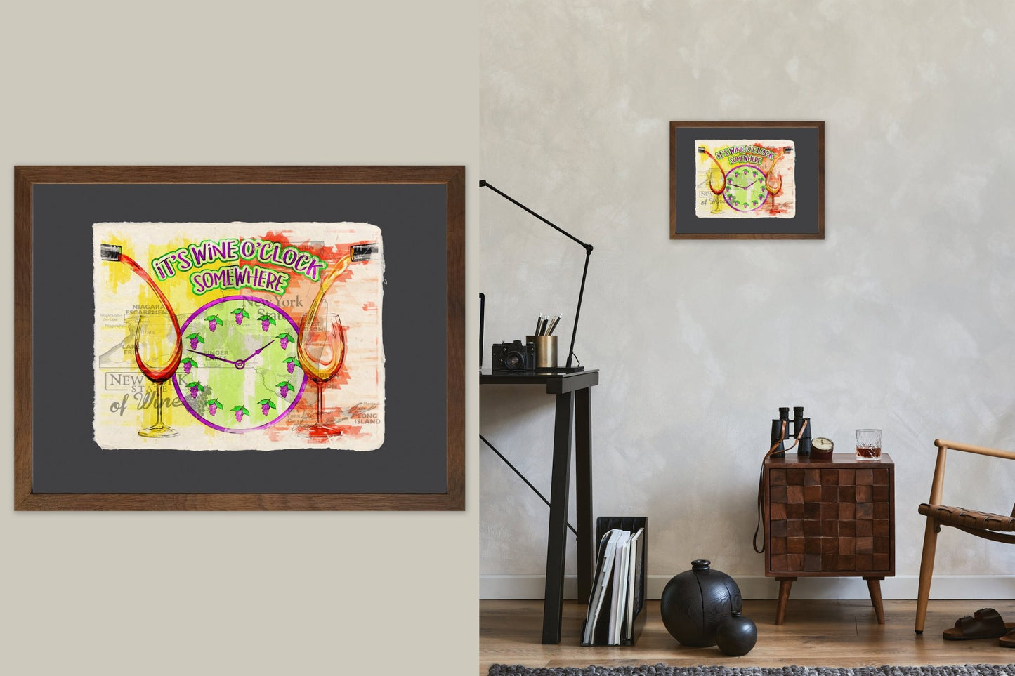 It's wine o'clock somewhere - Cup of Tea Creative