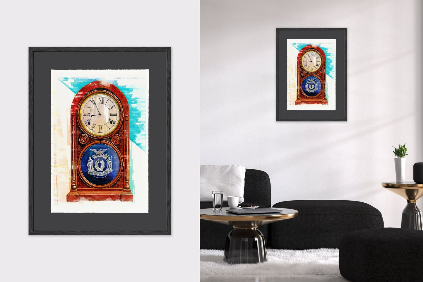 Mantel Clock - Cup of Tea Creative