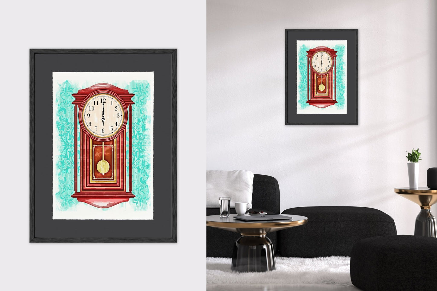 Pendulum Clock - Cup of Tea Creative