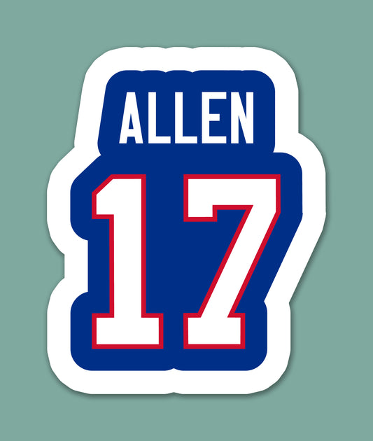 Bills Allen 17 Sticker