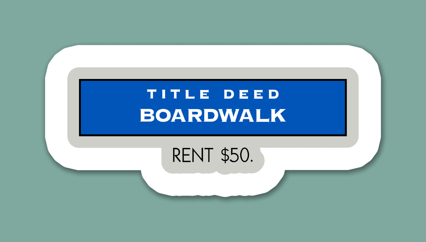 Monopoly Boardwalk Sticker