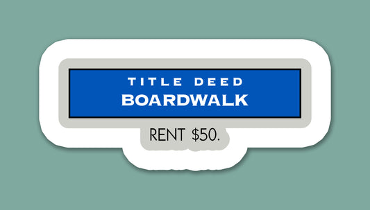 Monopoly Boardwalk Sticker
