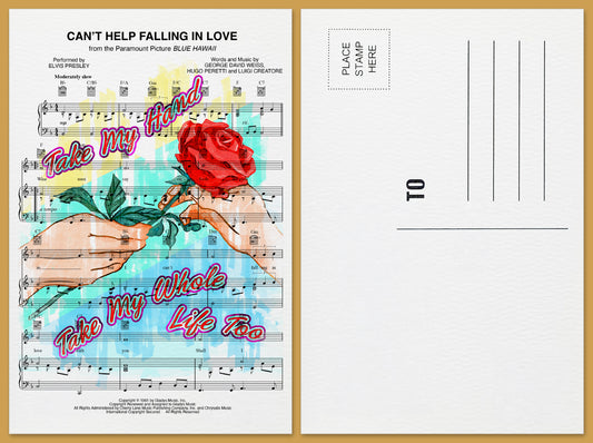 Can't Help Falling In Love Postcard