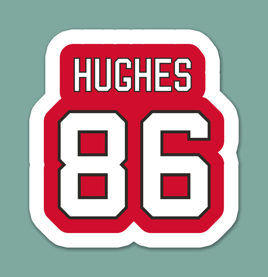 Devils Hughes 86 Sticker