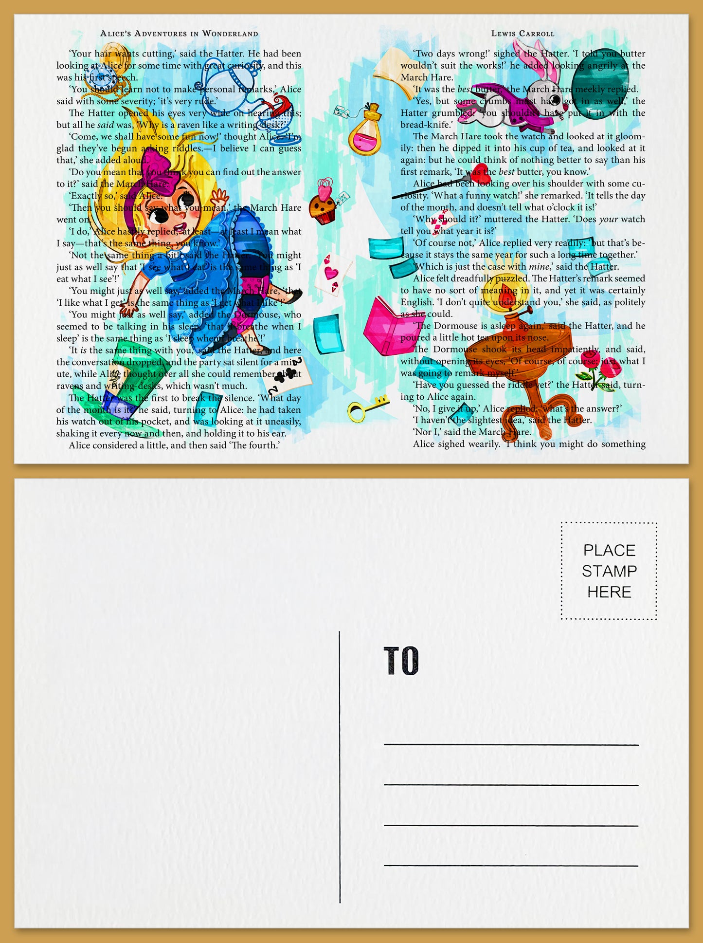 Alice In Wonderland Postcard