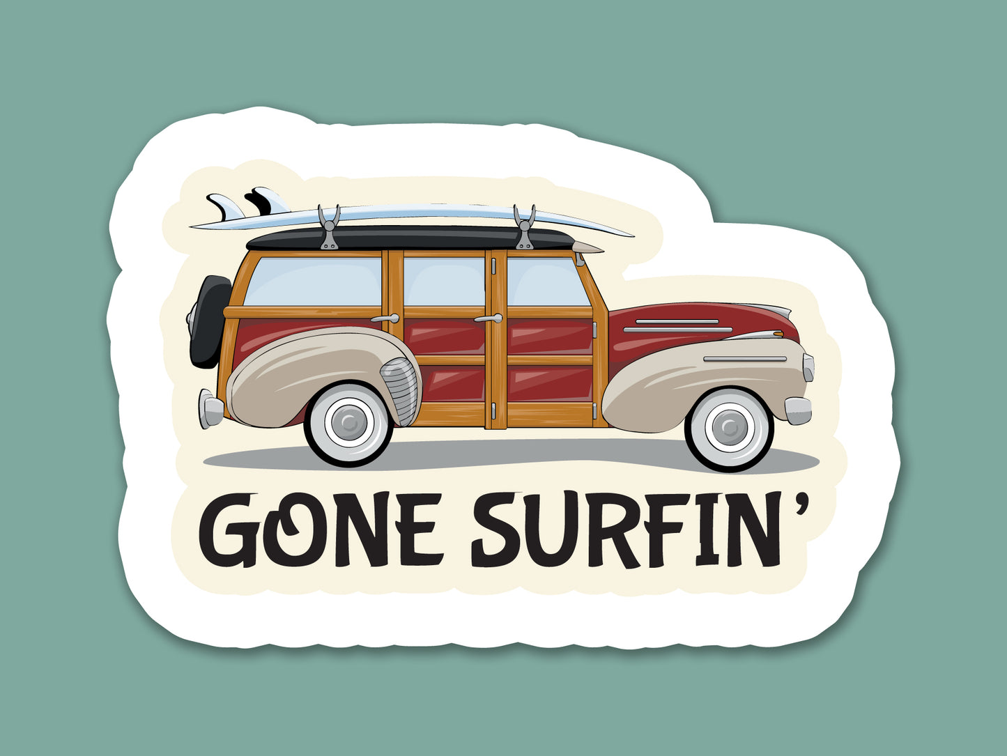 Gone Surfin’ Sticker