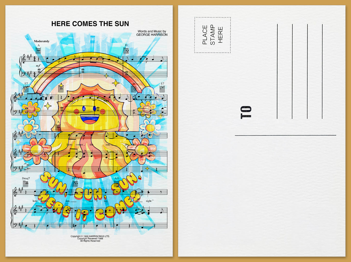 Here Comes The Sun Postcard