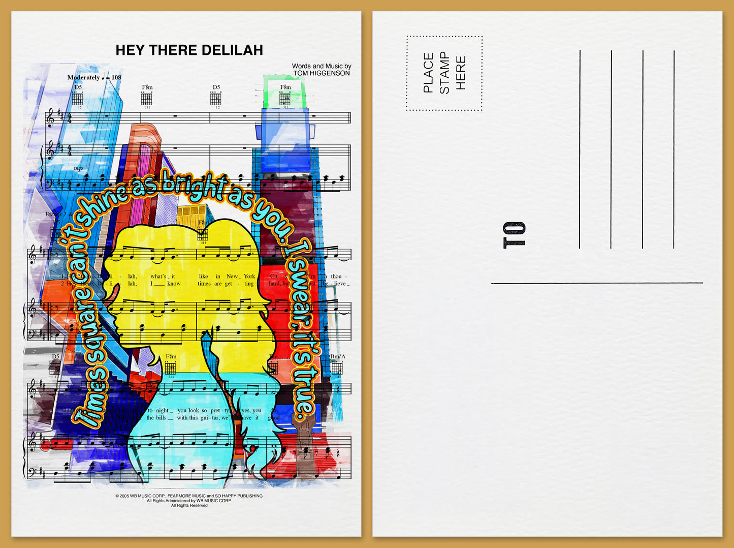 Hey There Delilah Postcard