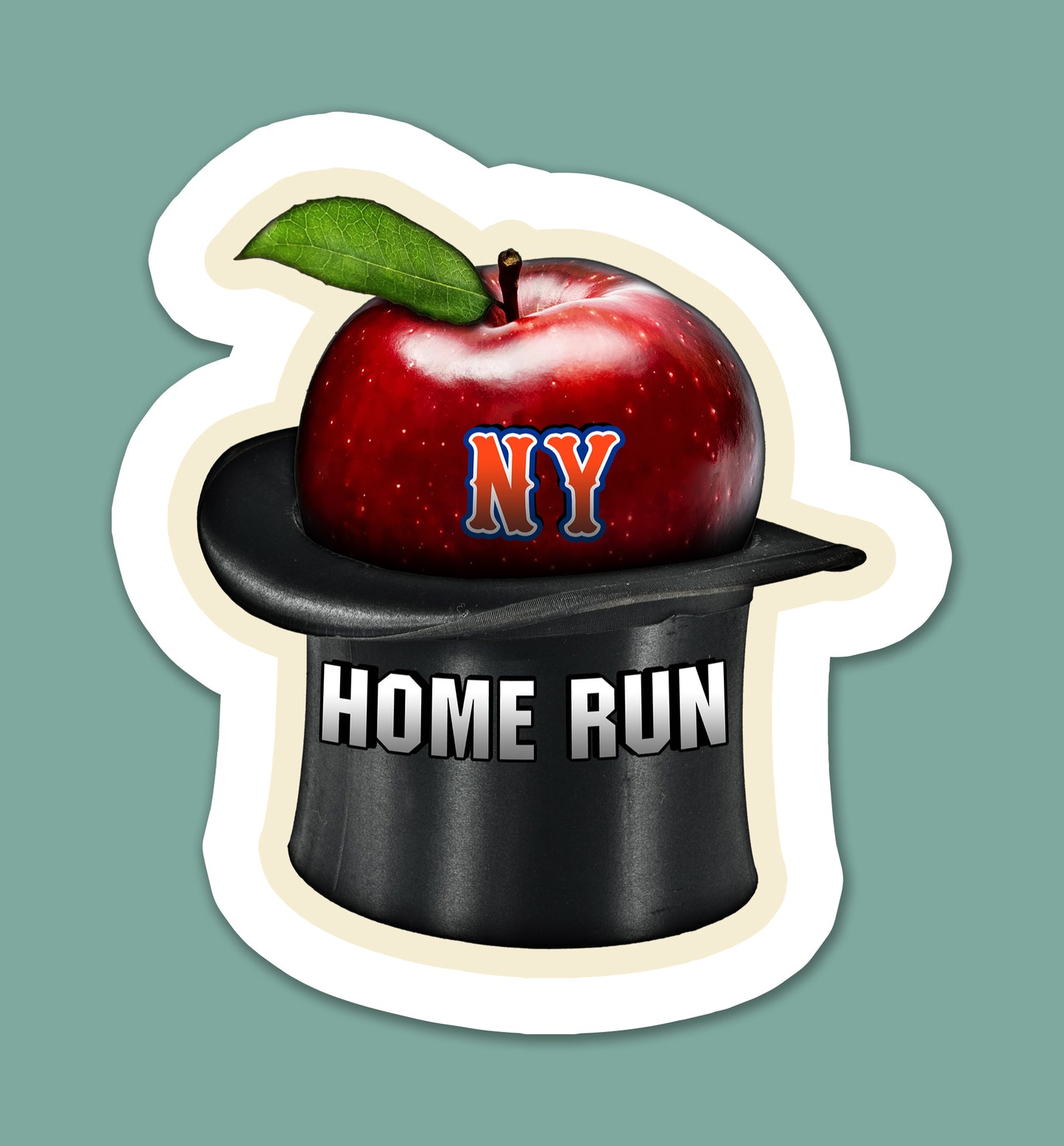 Home Run Apple Sticker