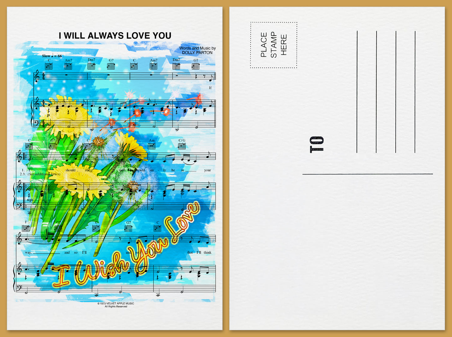 I Will Always Love You Postcard