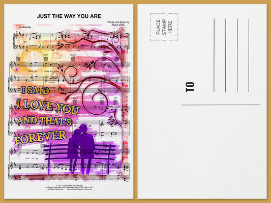 Just The Way You Are Postcard