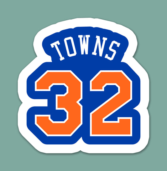 Knicks Towns 32 Sticker