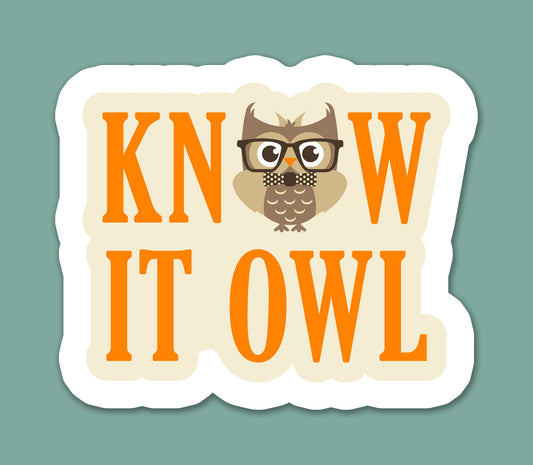 Know It Owl Sticker