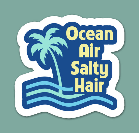 Ocean Air Salty Hair Sticker