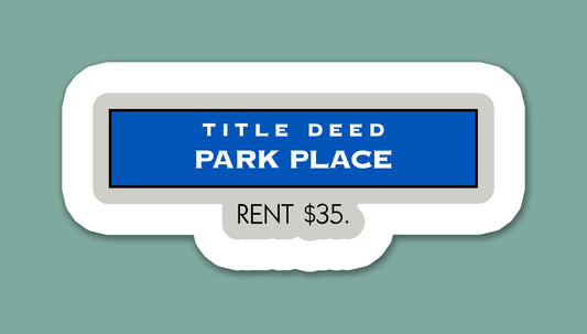 Monopoly Park Place Sticker