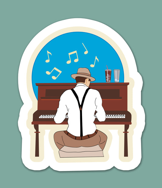 Piano Man Sticker
