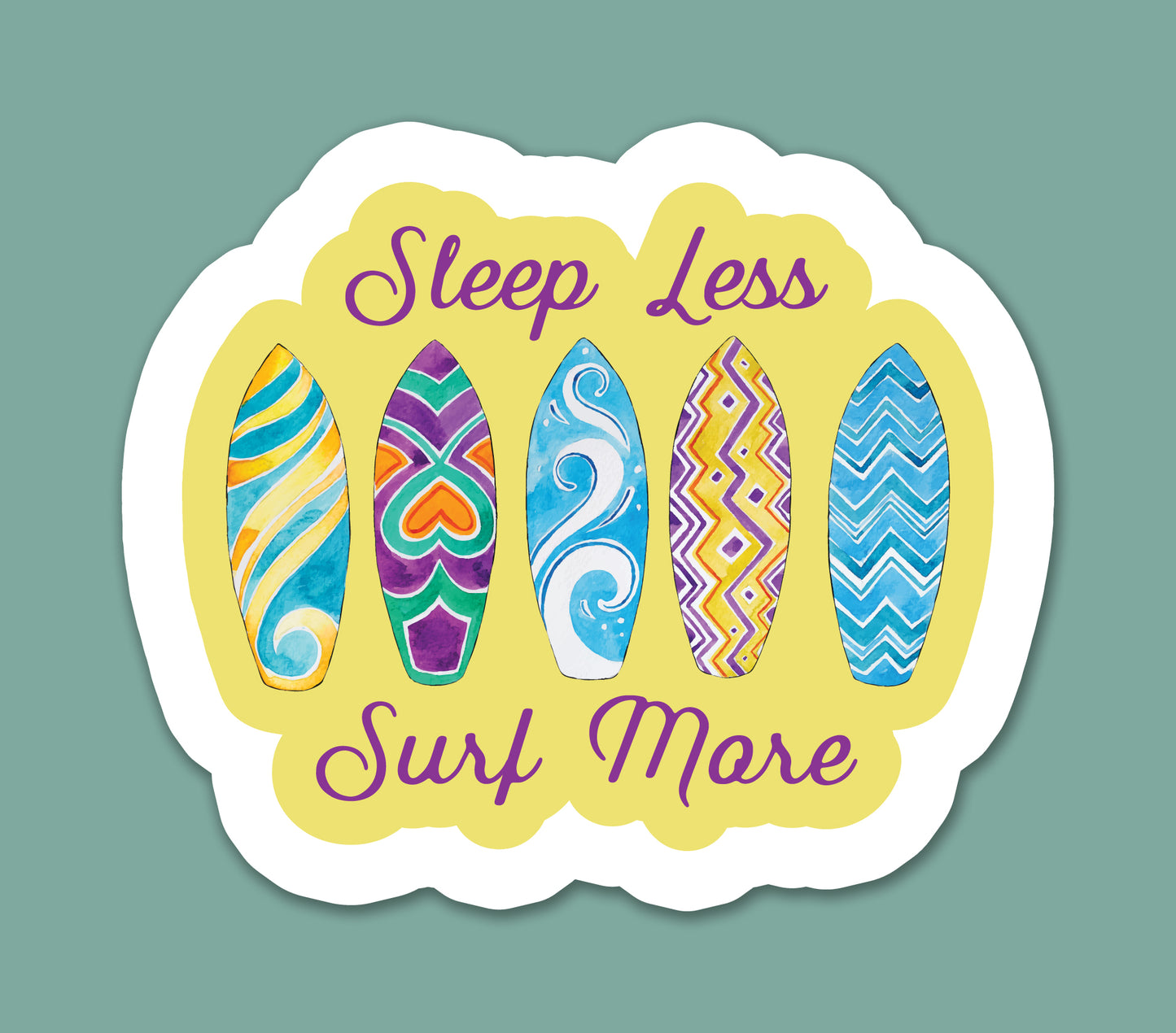 Sleep Less Surf More Sticker