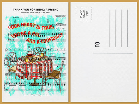 Thank You For Being A Friend Postcard