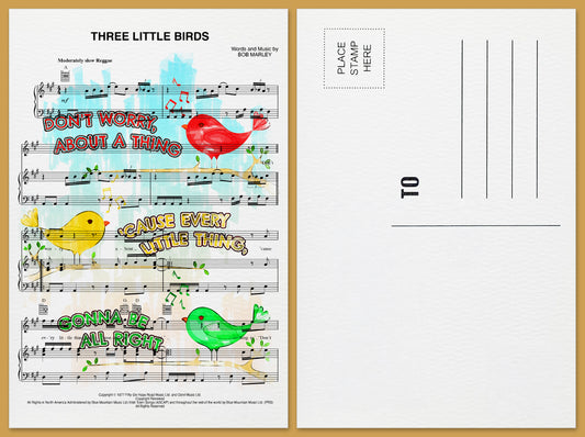 Three Little Birds Postcard