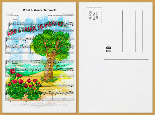 What A Wonderful World Postcard