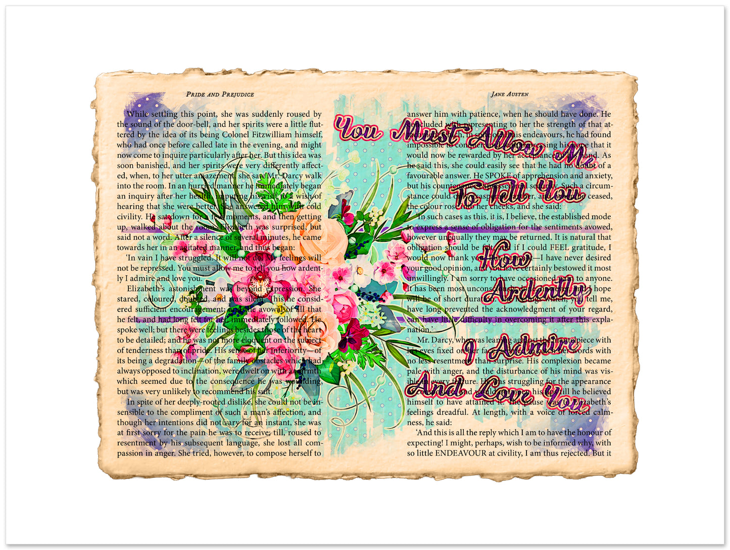 Decorative text with floral elements on a white background