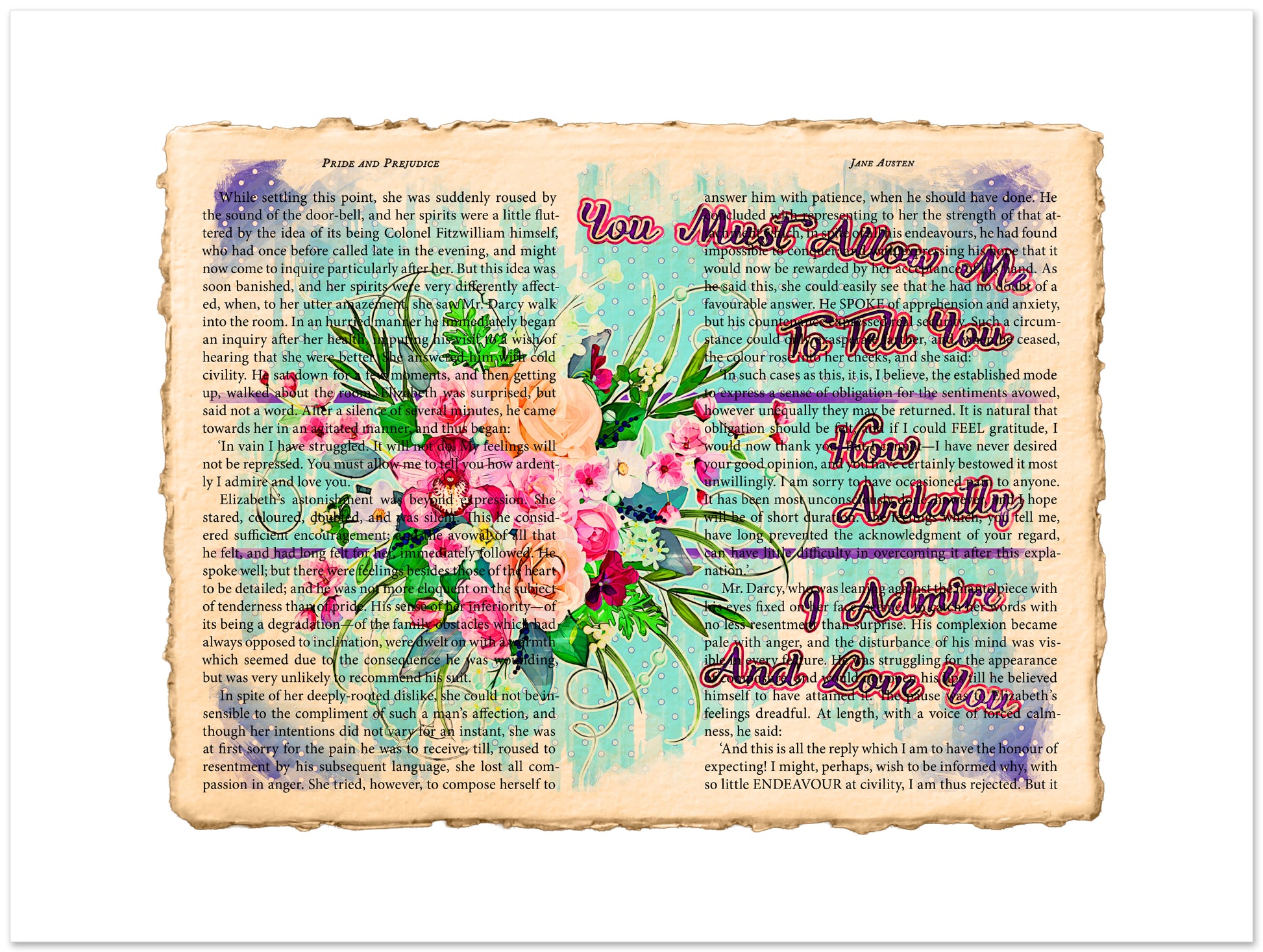 Decorative text with floral elements on a white background