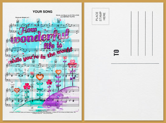 Your Song Postcard