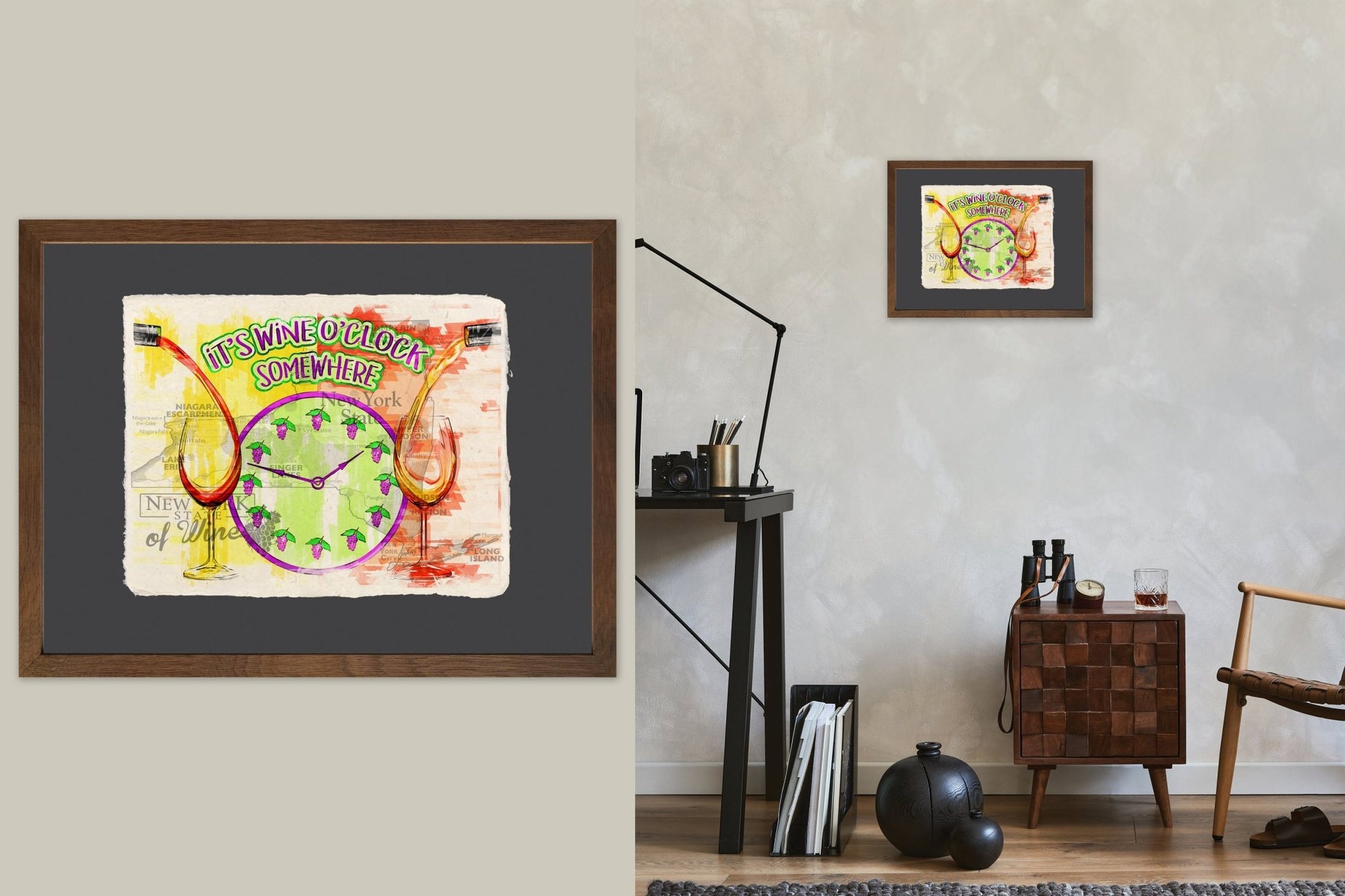 It's wine o'clock somewhere - Cup of Tea Creative