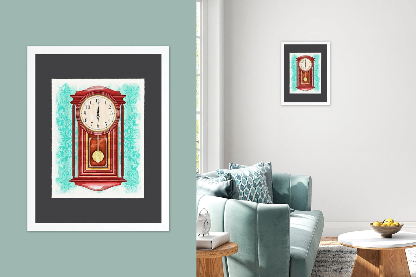 Pendulum Clock - Cup of Tea Creative