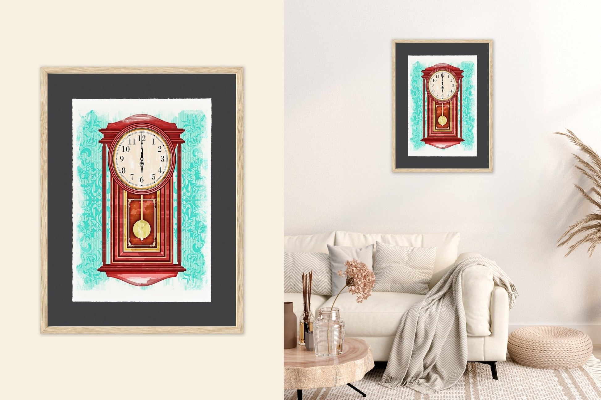 Pendulum Clock - Cup of Tea Creative